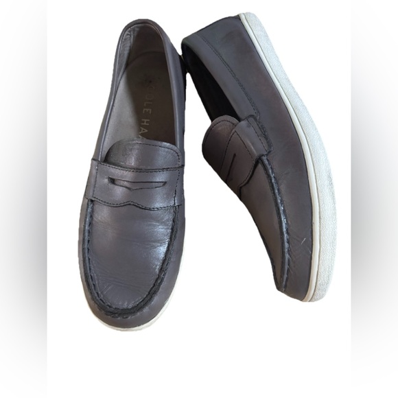 Cole Haan Men's Gray leather Loafers size 8.5 - Picture 1 of 6